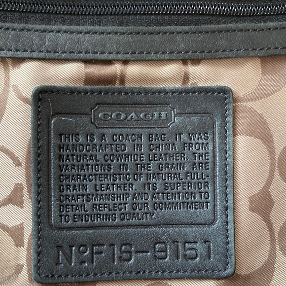 Coach 9151 Legacy Vintage Bucket Shoulder Hobo Bag Black Leather with Silver Tag - Picture 3 of 6